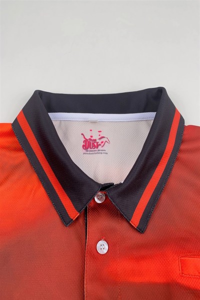 Order Men's Short Sleeve Polo Shirt Sublimation Custom Printed Training Equestrian Polo Shirt Three Button Sublimation P1432 detail view-1